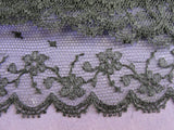 Antique French CHANTILLY Lace Trim Yardage Never Used Delicate Intricate Pattern Ideal For  Fine Projects, Dolls Heirloom Sewing