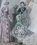 Beautiful antique Lace Hankie BRIDAL WEDDING HANDKERCHIEF Breathtaking Bridal Hanky Fancy Wide Tambour Lace Downton Abbey Era