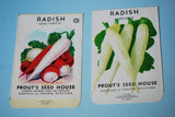 1930s Vintage Radish Seed Packets
