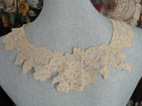 BREATHTAKING Antique French Lace Collar Tambour Embroidered ROSES Flowers Amazing Hand Work Great Gatsby Style Bridal Vintage Clothing