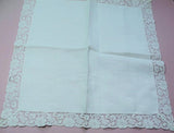 1920s FRENCH Heirloom Bobbin Lace Edged Handkerchief Hanky Perfect Hankie For Bride To Be Special Wedding Bobbin Lace Downton Abbey Era
