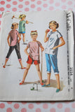 1950s McCalls 3554 Pattern Cute Girls and Childrens Blouse Top, Capri Pedal Pushers Pants and Shorts Vintage Sewing Pattern