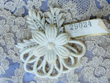 RESERVED ANTIQUE 1920s Swiss Lace Flowers Corsage Brooch Applique Flapper Floral SalesMans Sample Millinery Hats Bridal Downton Abbey
