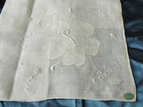 Lovely Vintage Madeira Embroidered Applique Hankie BRIDAL WEDDING HANDKERCHIEF Exquisite HandWork Special Bridal Hanky Marghab Something Old