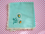 Pretty vintage napkins daisy embroidery