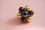 metallic vintage iridescent cluster earrings