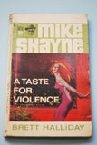 1960s Mike Shayne A Taste For Violence by Brett Halliday pulp fiction
