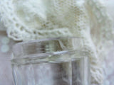 GORGEOUS Repousse ROSES Antique Sterling Silver Amethyst Gem Stone Top Cut Glass Vanity Dresser Cosmetic Jar Decorative Boudoir Collectible
