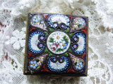 FANTASTIC Antique Micromosaic Small Hinged Box,Lidded Box,Incredible Workmanship,Highly Decorative Small Box,Collectible Antique Boxes