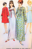 CUTE 1960s Ladies Comfy Granny Style Nightgown Pattern McCALLS 8256 Vintage 60s Sewing Pattern DAINTY Vanity Fair Style Modest Square Yoked Nightgown, Long or Short Nightie Gown Size 16