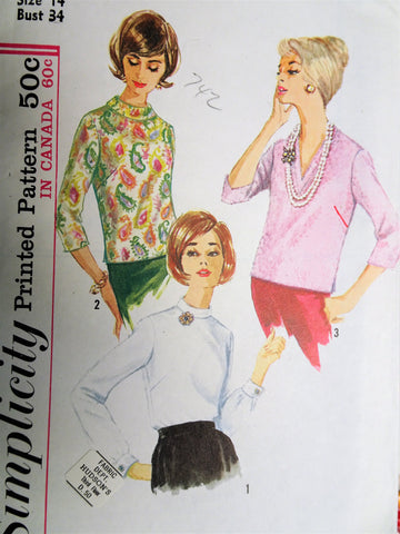 1960s MOD Jumper Dress Pattern BUTTERICK 5868 Semi-fitted, A-line Jumper in  Mini or Midi Length , Bust 34 Vintage Sewing Pattern FACTORY FOLDED