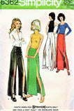 1970s SLIT Maxi Skirt and Pants Pattern Simplicity 5362 Fab Stretch Knit Pants and Full Length Skirt Pattern Deep Slits  Day or Evening  Waist 30 Vintage Sewing Pattern UNCUT