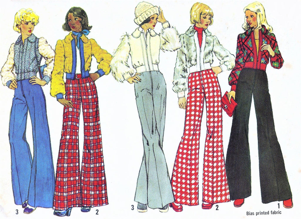 Retro 70s FAB Short Jacket and High Waist Wide Leg Pants Pattern SIMPLICITY 5922 Snow Bunny Style Cute Jacket Bust 31 Vintage Sewing Pattern