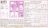 CUTE 1960s Simplicity 8171 Kawaii Girls Party Flower Girl Dress Vintage Sewing Pattern Size 10 UNCUT