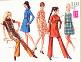 60s Mod Dress, Jerkin and Pants Pattern SIMPLICITY 8346 Retro Fashions Vintage Sewing Pattern FACTORY FOLDED