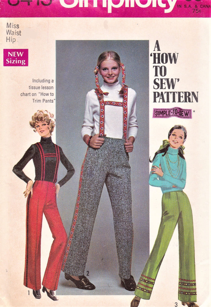 1960s Vintage Sewing Pattern Pencil Pants Blouse Bust 34 Quick 'N Easy -  Ruby Lane