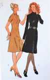 70s CLASSY Day or After 5 Dress Pattern SIMPLICITY 9655 Button Detail Easy Style Bust 36 Vintage Sewing Pattern FACTORY FOLDED