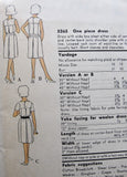 1960s Dress Pattern Vogue 5265 Classy One Piece Dress with Wide Box Pleats and Sash Bust 36 Vintage Sewing Pattern FACTORY FOLDED